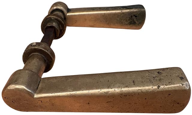 Para klamek drzwiowych Bauhaus, mosiądz złoty, Niemcy, lata 30. - WYMIARY