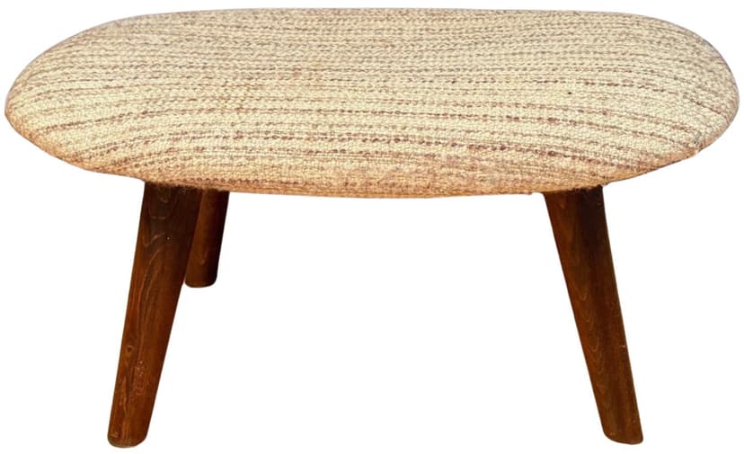 Podnóżek, beżowy, tkanina, Casala, Niemcy, lata 50.