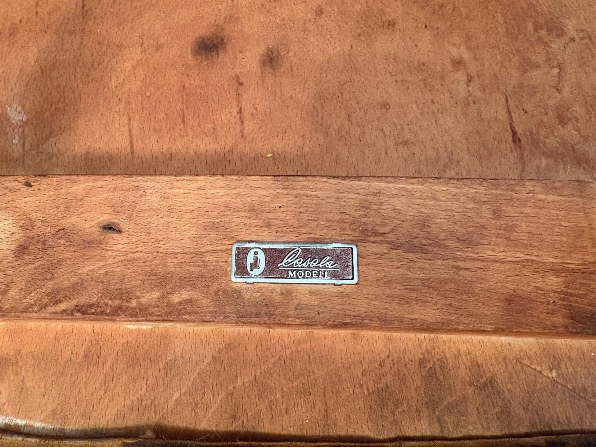 Podnóżek, beżowy, tkanina, Casala, Niemcy, lata 50. - 79821