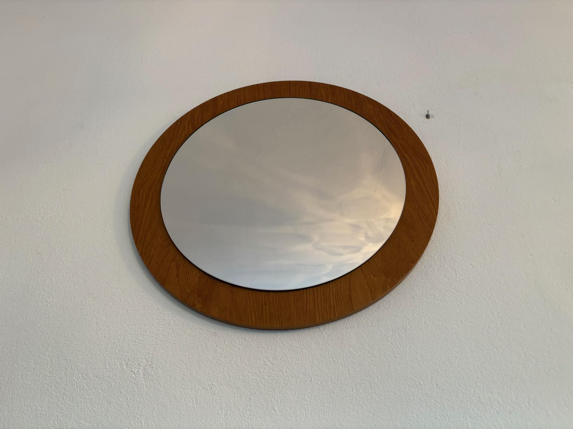 Mirror, brown wood, Denmark, 1960s. - 79795