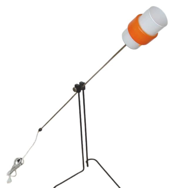 Lampa podłogowa Modern, czarna, metal, lata 60. - WYMIARY