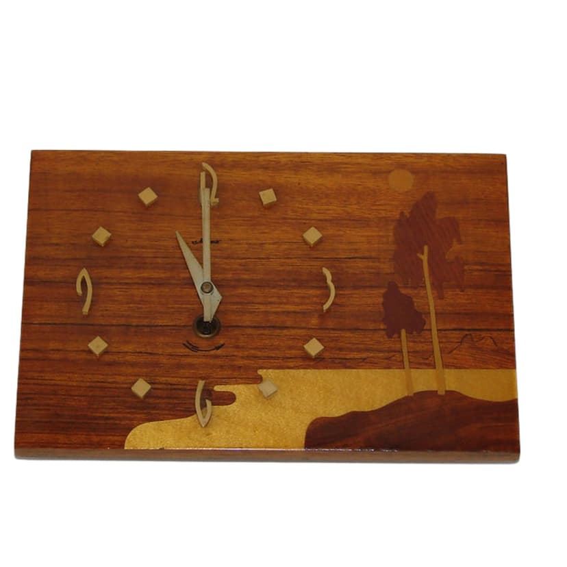 Zegar ścienny MAJAK, złoty, metal, ZSRR, lata 70.