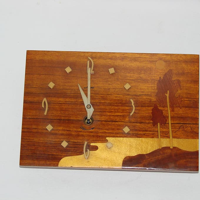 Zegar ścienny MAJAK, złoty, metal, ZSRR, lata 70. - 46550