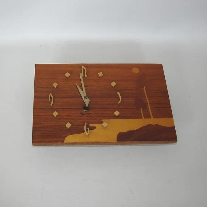 Zegar ścienny MAJAK, złoty, metal, ZSRR, lata 70. - 46554