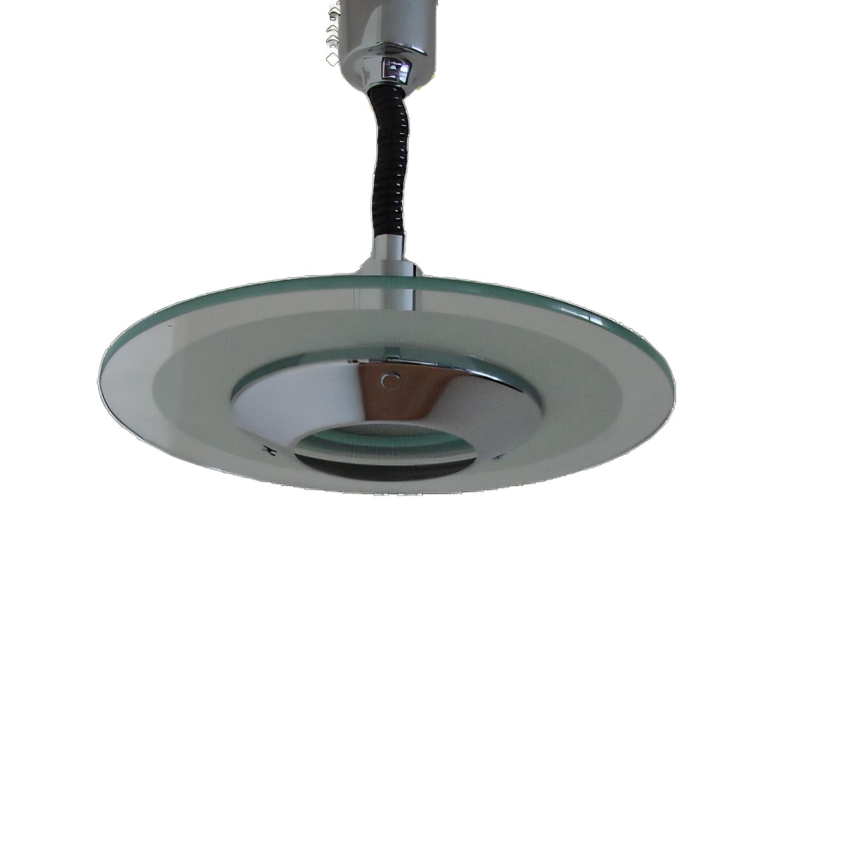 Chromowana lampa wisząca, Helestra, Niemcy, lata 70.