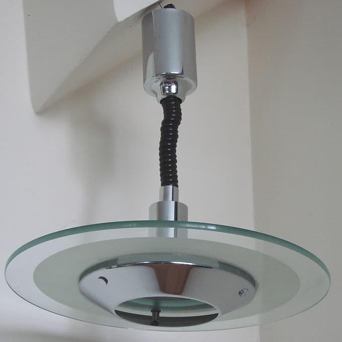 Chromowana lampa wisząca, Helestra, Niemcy, lata 70. - 46533