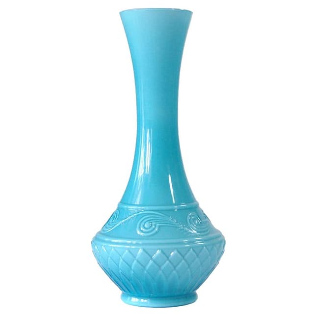 Light Blue Glass Vase, Empoli, Italy, 1960s - DIMENSION