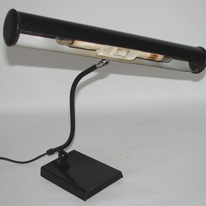 Lampa biurkowa ANVIA, metal czarny, proj. J.J.M. Hoogervorst, Holandia, lata 70. - 46472