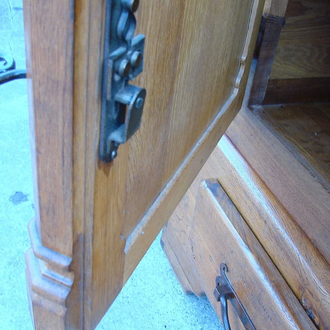 Komoda, dąb brązowy, Polska, lata 50. - 46428