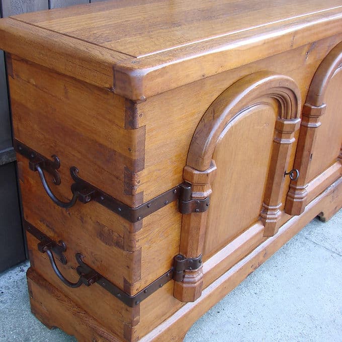 Komoda, dąb brązowy, Polska, lata 50. - 46420