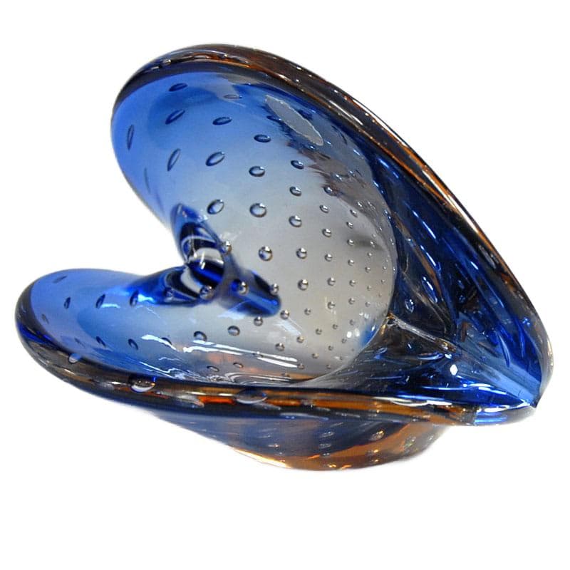 Niebieska paterka szklana, Fratelli Toso, Włochy, lata 60. - 4636