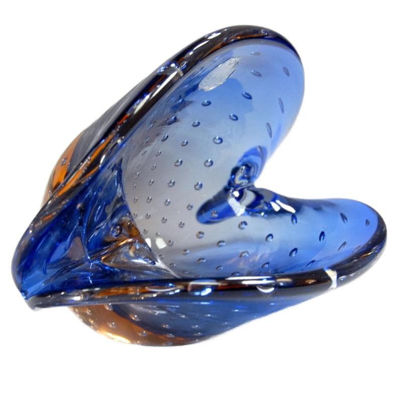 Niebieska paterka szklana, Fratelli Toso, Włochy, lata 60. - 4633