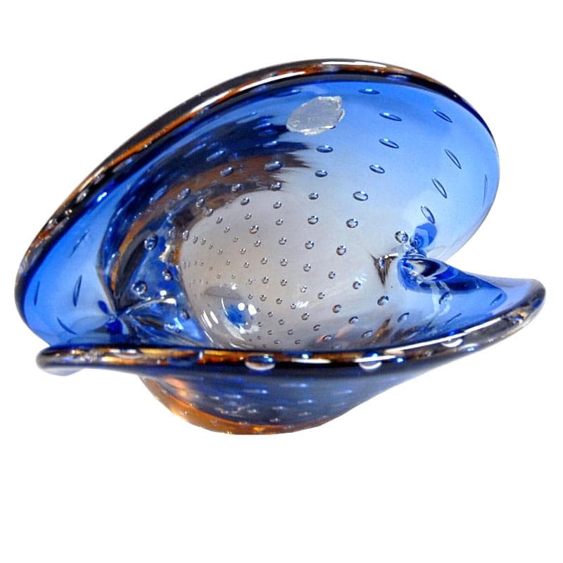 Niebieska paterka szklana, Fratelli Toso, Włochy, lata 60.