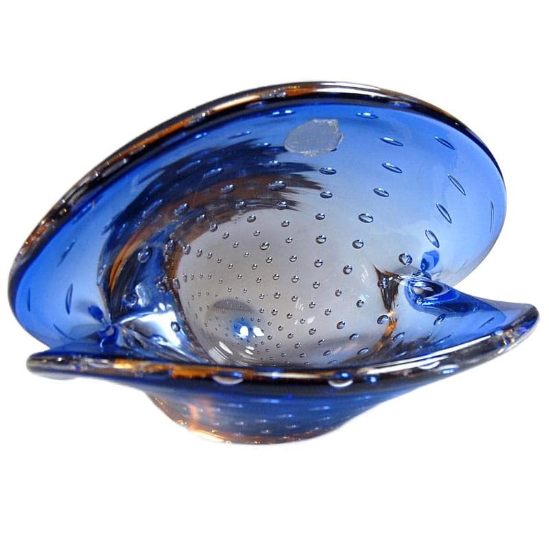 Niebieska paterka szklana, Fratelli Toso, Włochy, lata 60. - 4637