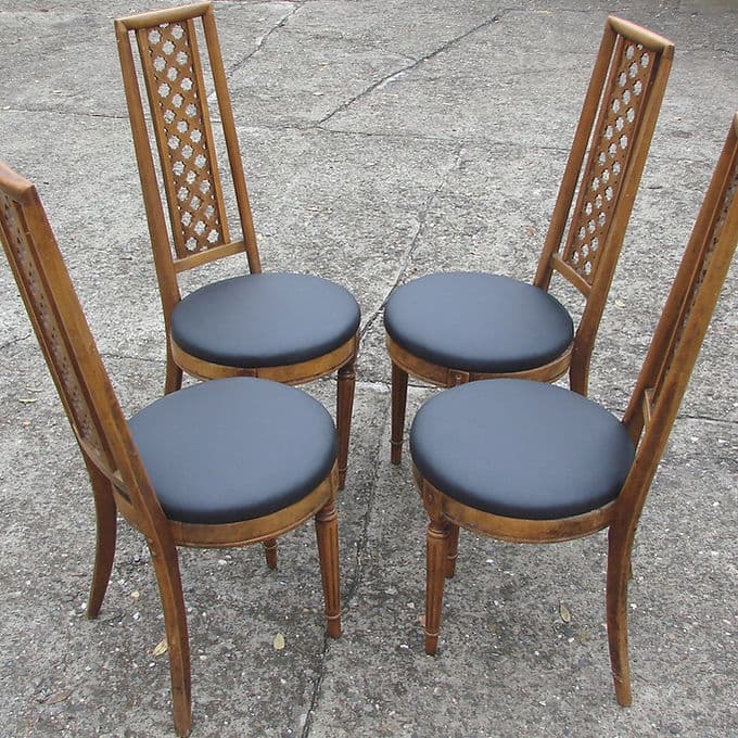 Komplet krzeseł, buk brązowy, Polska, lata 60. - 46710