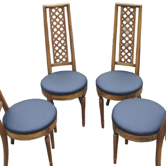 Komplet krzeseł, buk brązowy, Polska, lata 60. - WYMIARY