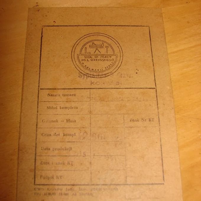 Stolik koniczynka, brązowy, drewno, Czechosłowacja, lata 60. - 46685