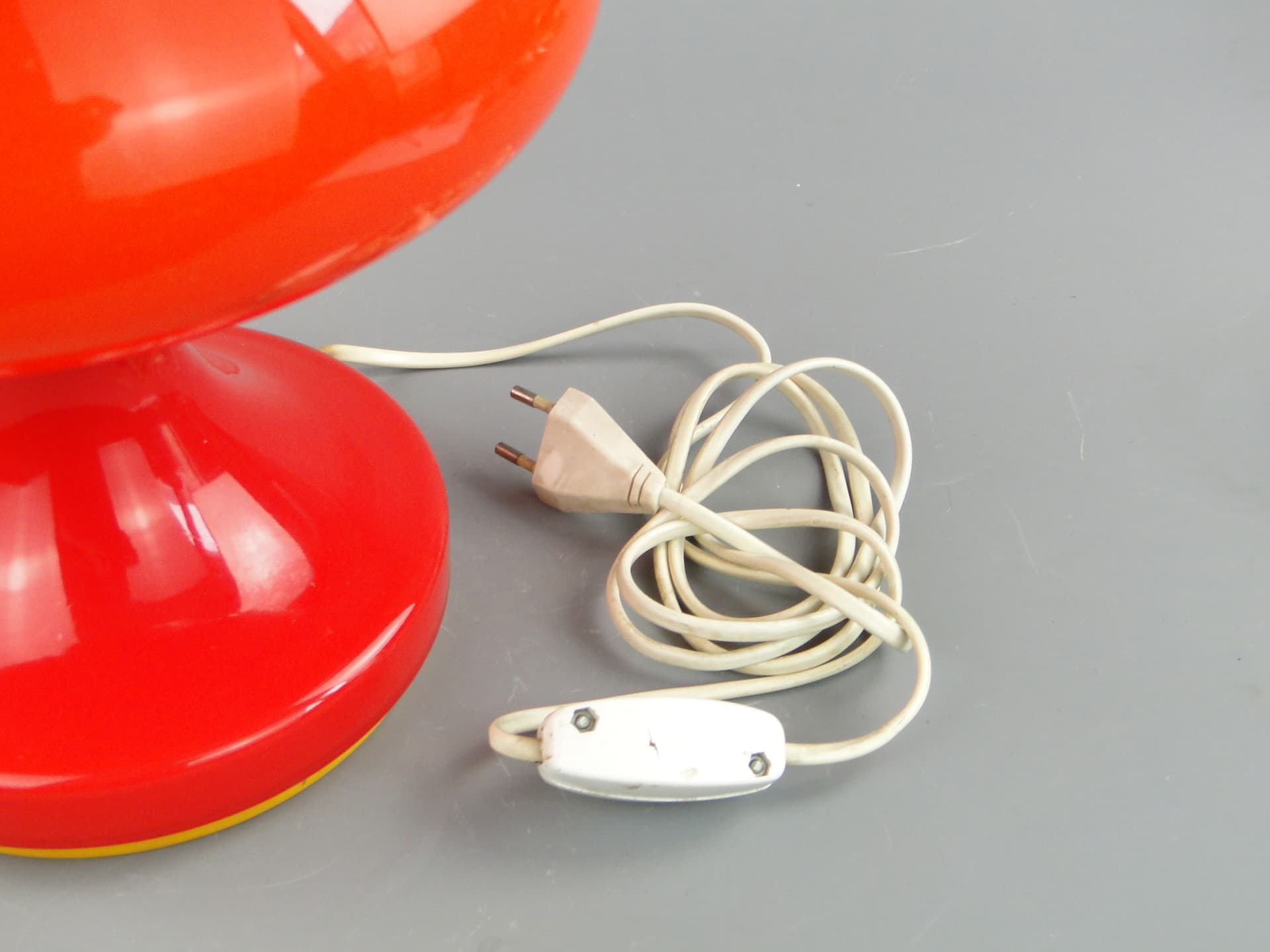 Lampa stołowa, szkło pomarańczowy, proj. S. Tabera, OPP Jihlava, Czechosłowacja, lata 70. - 46952