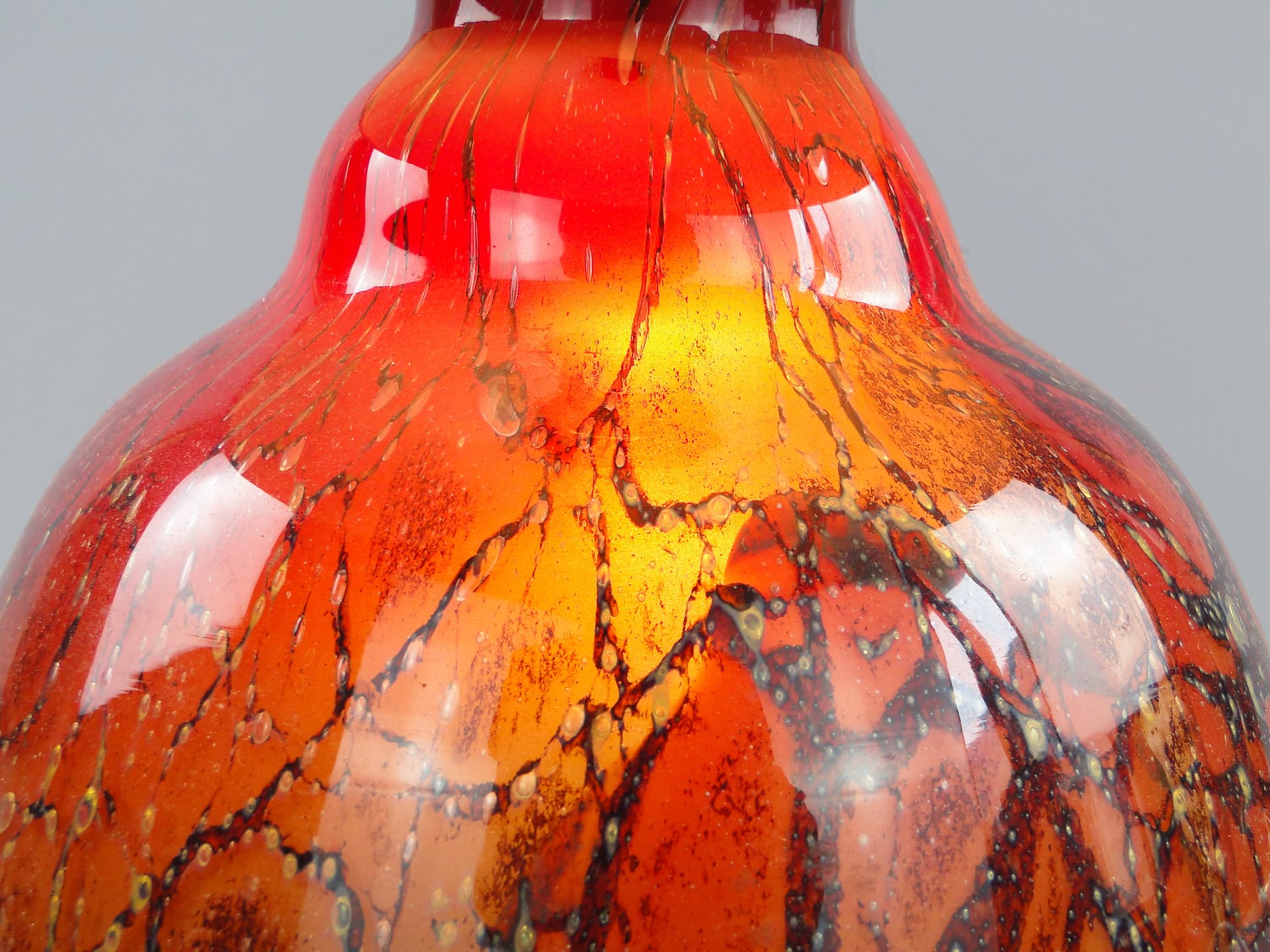 Lampa stołowa Ikora, szkło multikolor, velvet granatowy, WMF, Niemcy, lata 30. - 46972