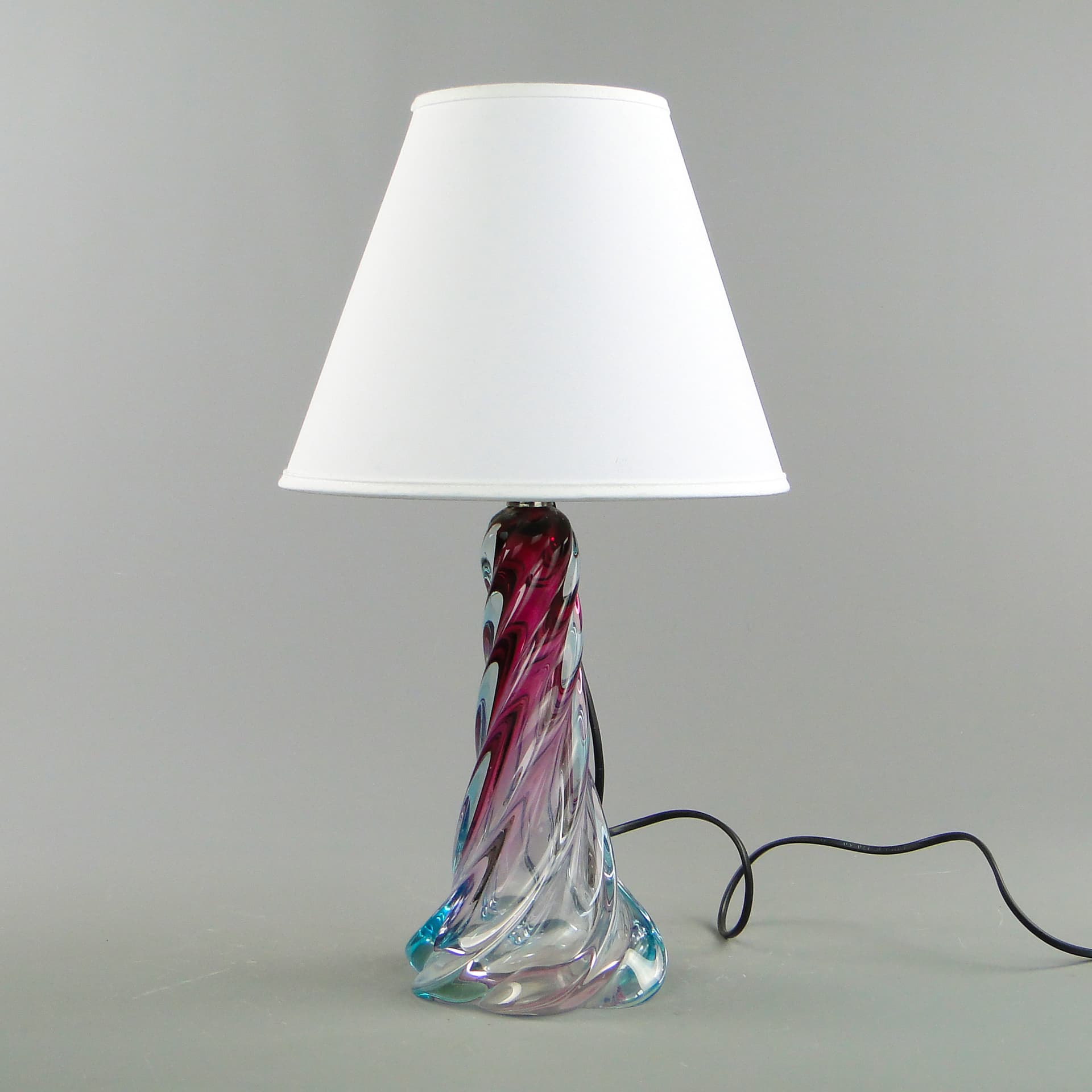 Lampa stołowa, multicolor szkło, Val St Lambert, Belgia, lata 60. - 47008