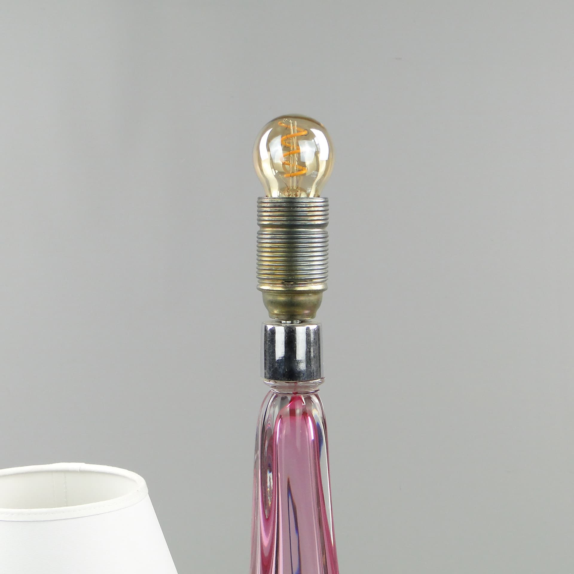 Lampa stołowa, multicolor szkło, Val St Lambert, Belgia, lata 60. - 47004