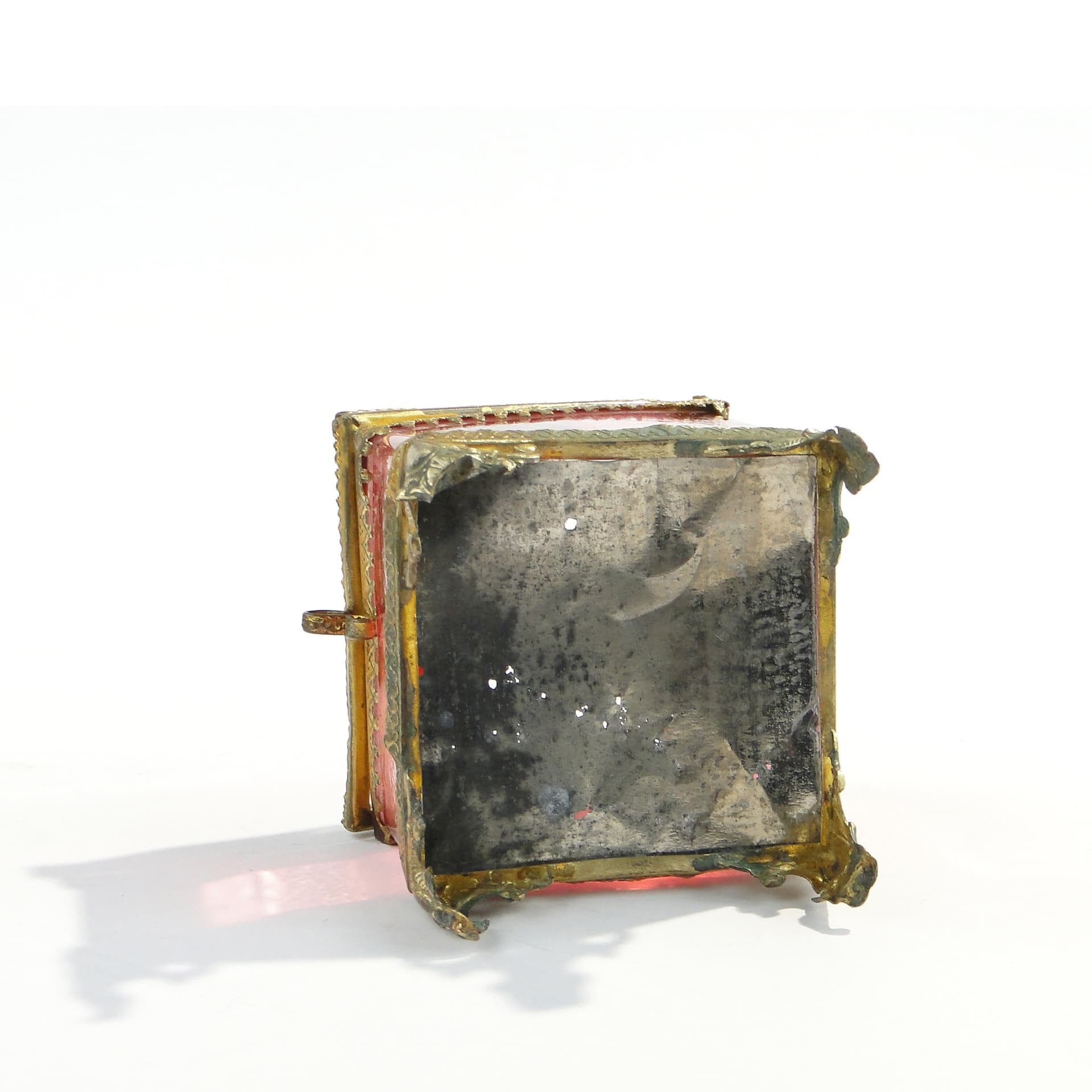 Jewelry Box, pink crystal, gilt brass, Austria, 19th c. - 47297