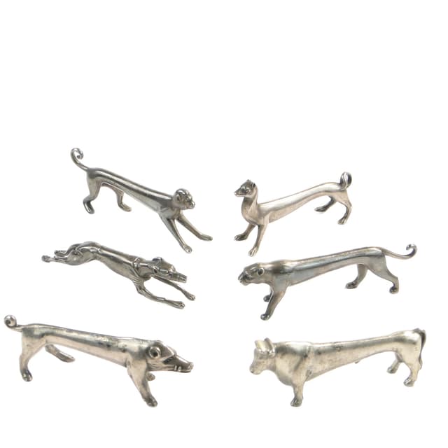 Set of knife rests, Art Nouveau, silver, WMF, Germany, early 20th c. - DIMENSION