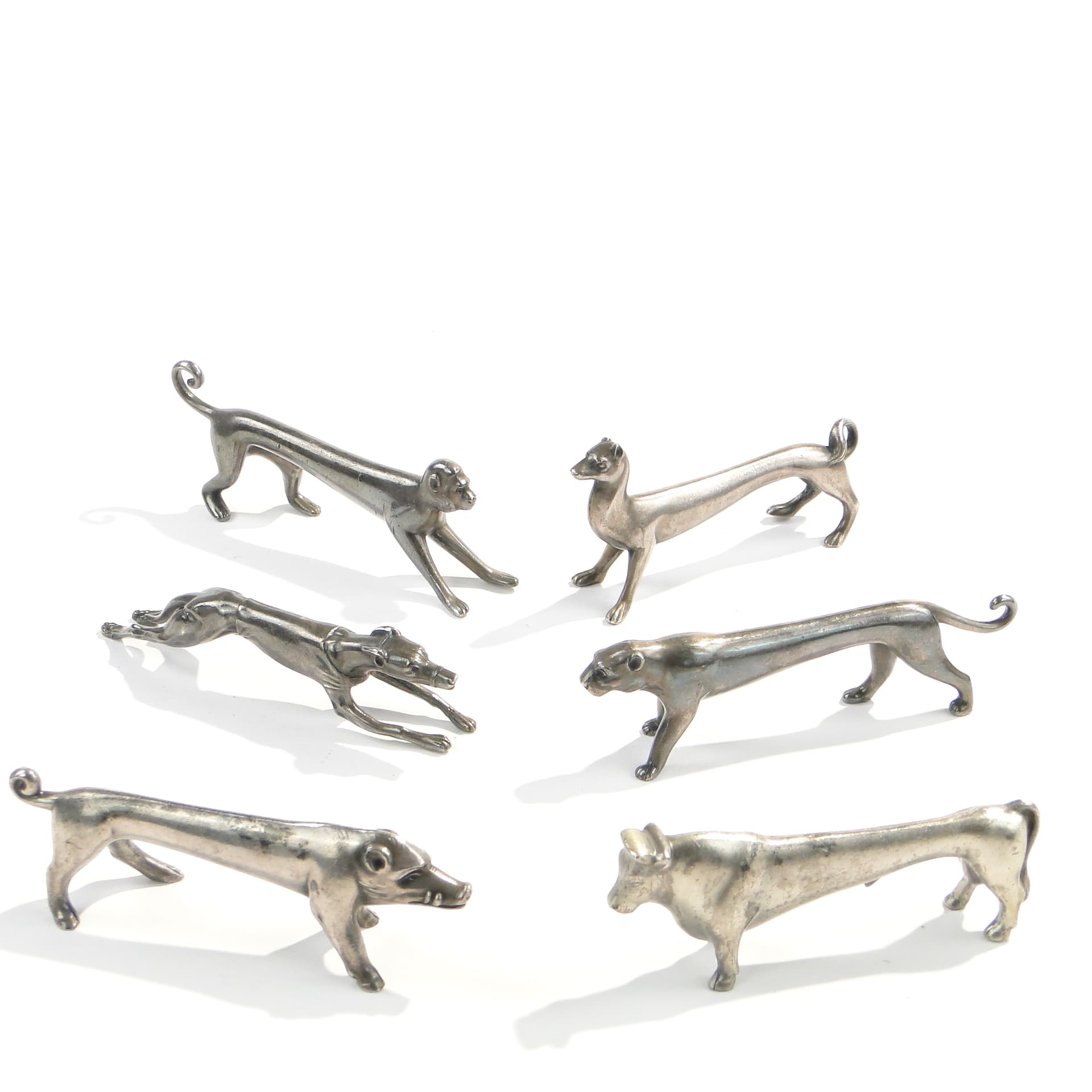 Set of knife rests, Art Nouveau, silver, WMF, Germany, early 20th c. - 47344