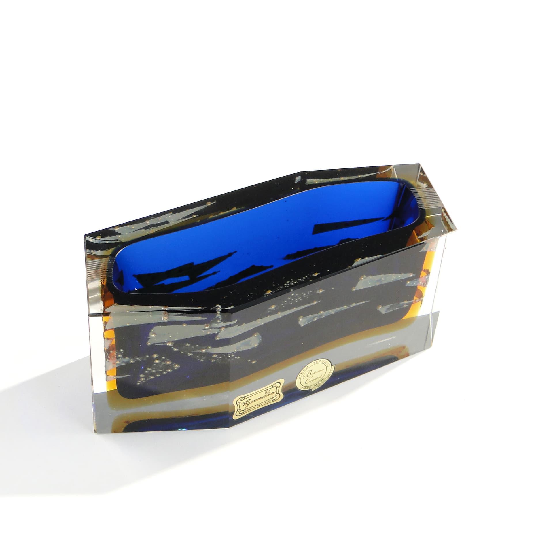 Przybornik, szkło fioletowy, proj. P. Hlava, Czechy, lata 60. - 47439