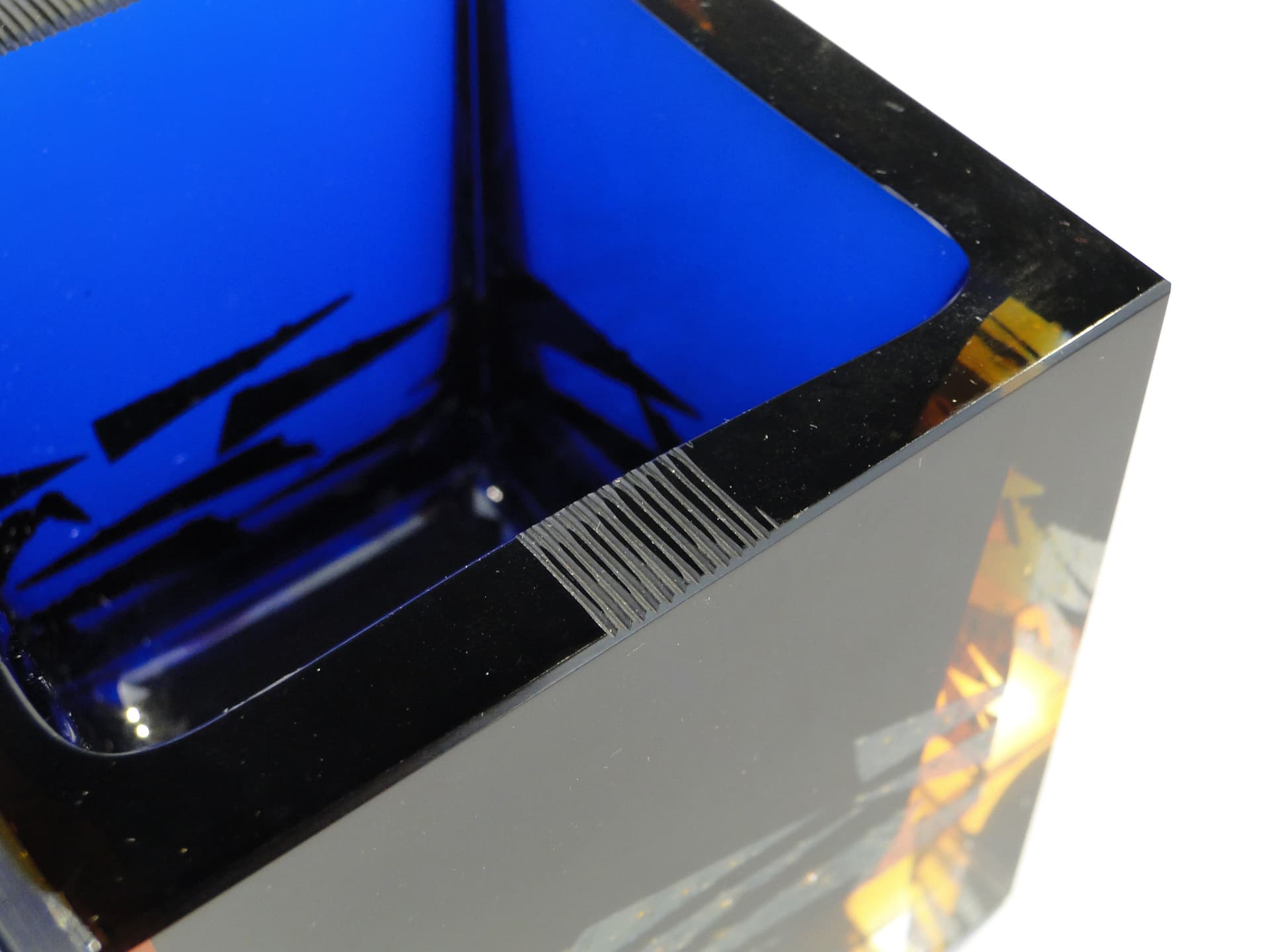 Przybornik, multikolor, szkło, proj. P. Hlava, Czechosłowacja, lata 60. - 47453