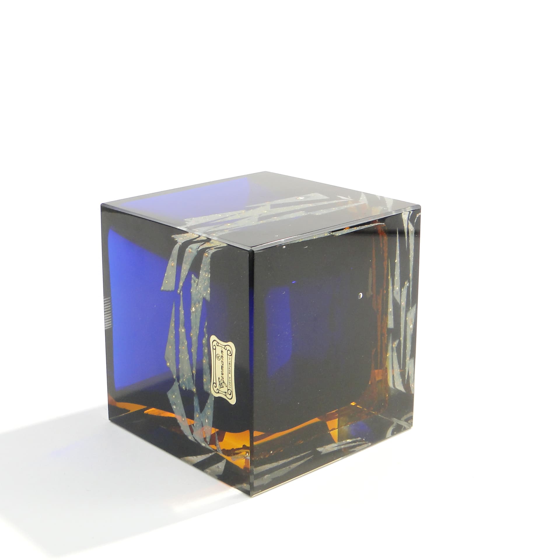 Przybornik, multikolor, szkło, proj. P. Hlava, Czechosłowacja, lata 60. - 47456