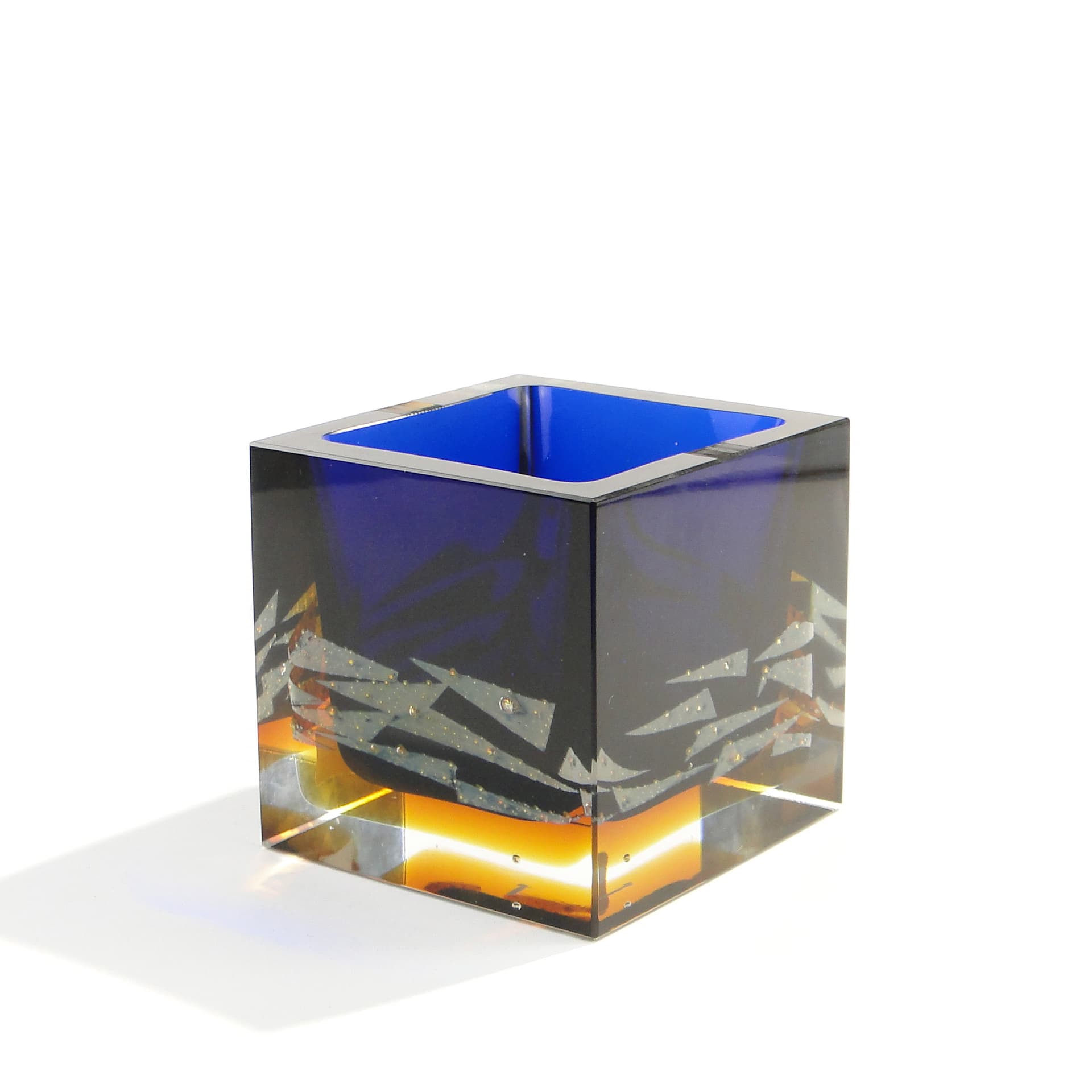 Przybornik, multikolor, szkło, proj. P. Hlava, Czechosłowacja, lata 60. - 47454