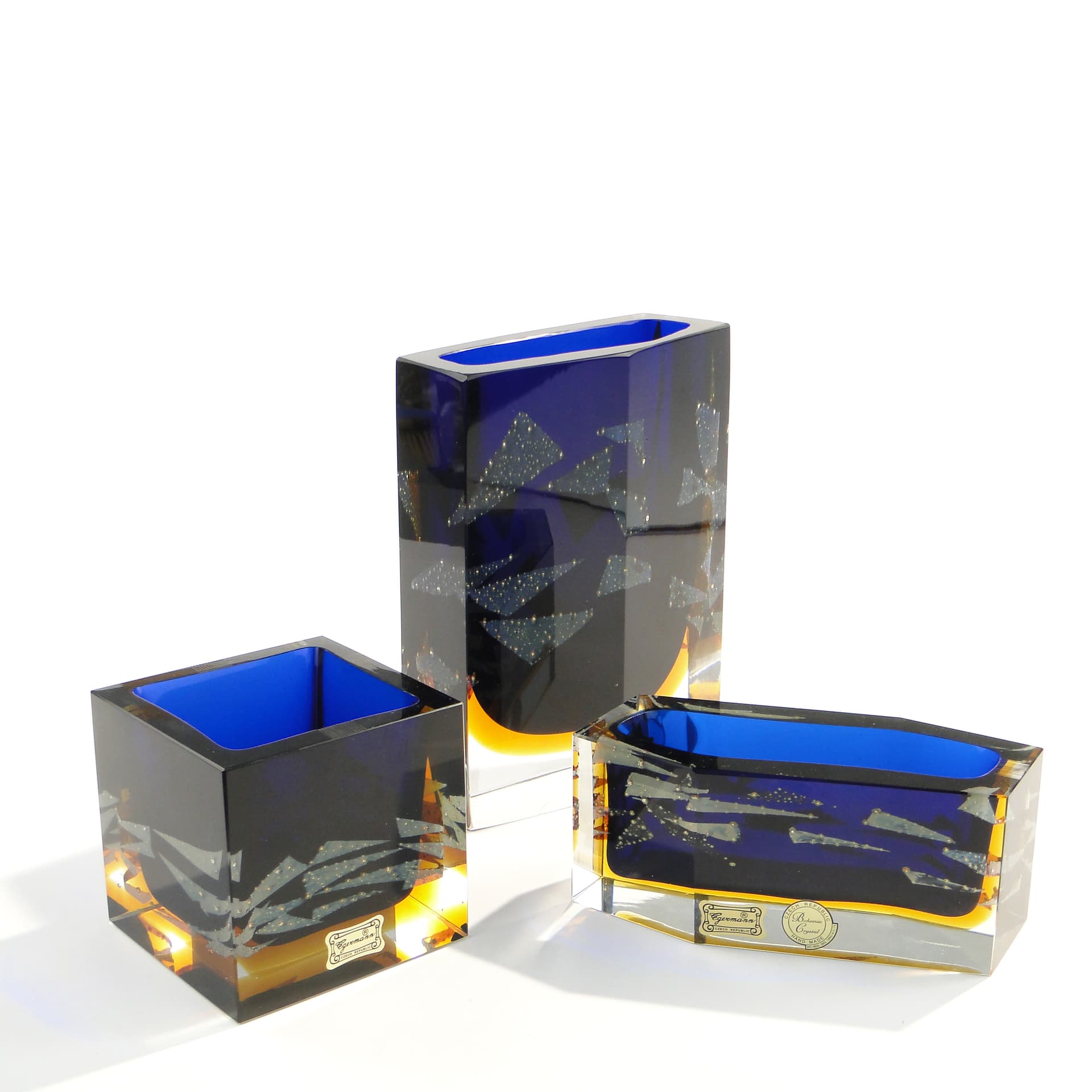 Wazon, fiolet, szkło, proj. P. Hlava, Czechy, lata 60. - 47483