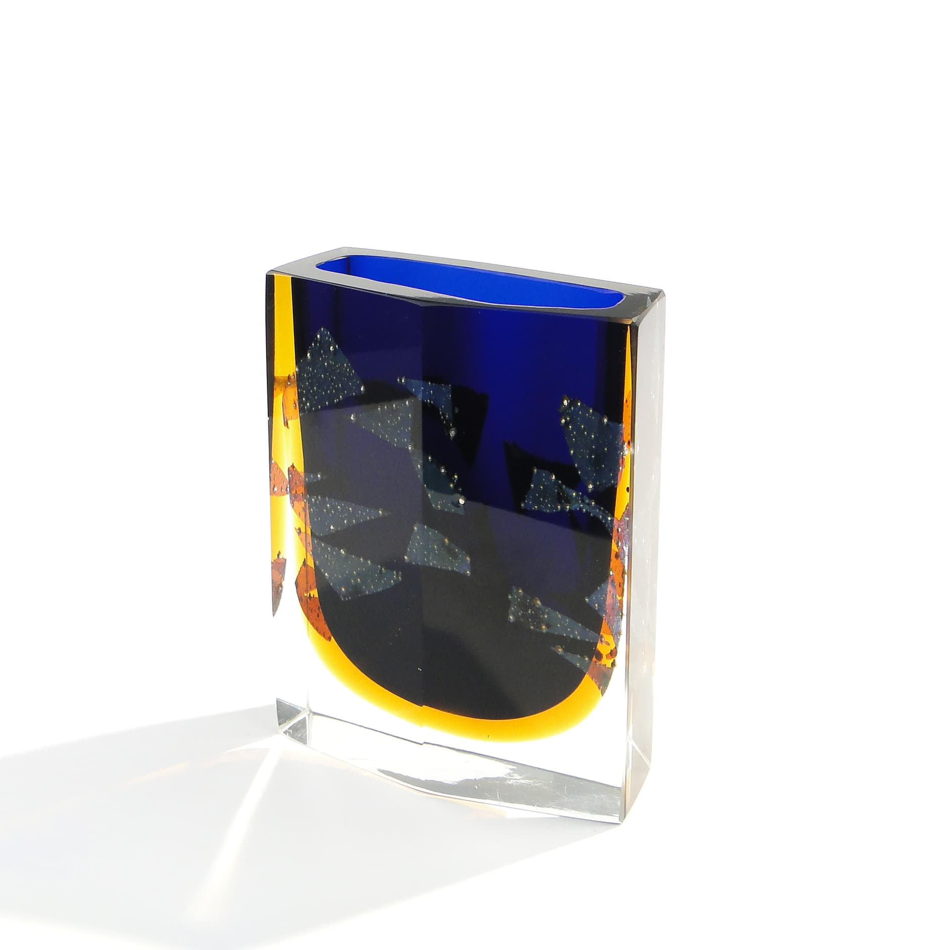 Wazon, fiolet, szkło, proj. P. Hlava, Czechy, lata 60. - 47490