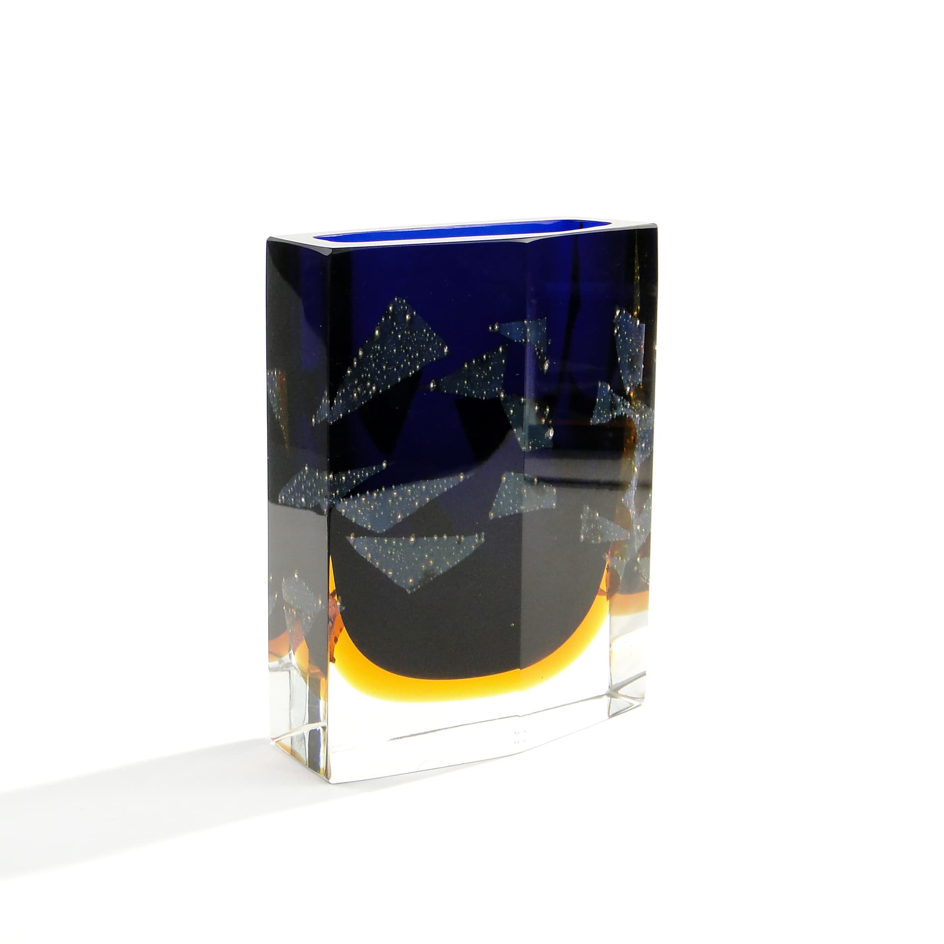 Wazon, fiolet, szkło, proj. P. Hlava, Czechy, lata 60. - 47484