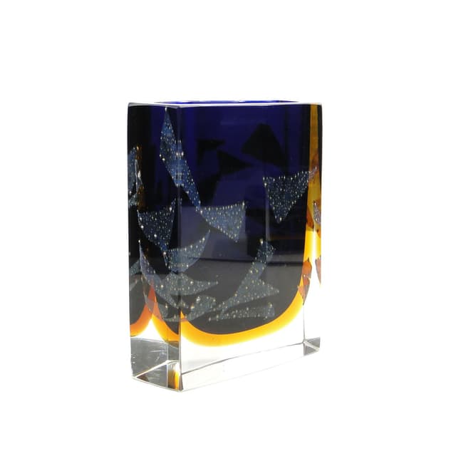 Wazon, fiolet, szkło, proj. P. Hlava, Czechy, lata 60. - WYMIARY