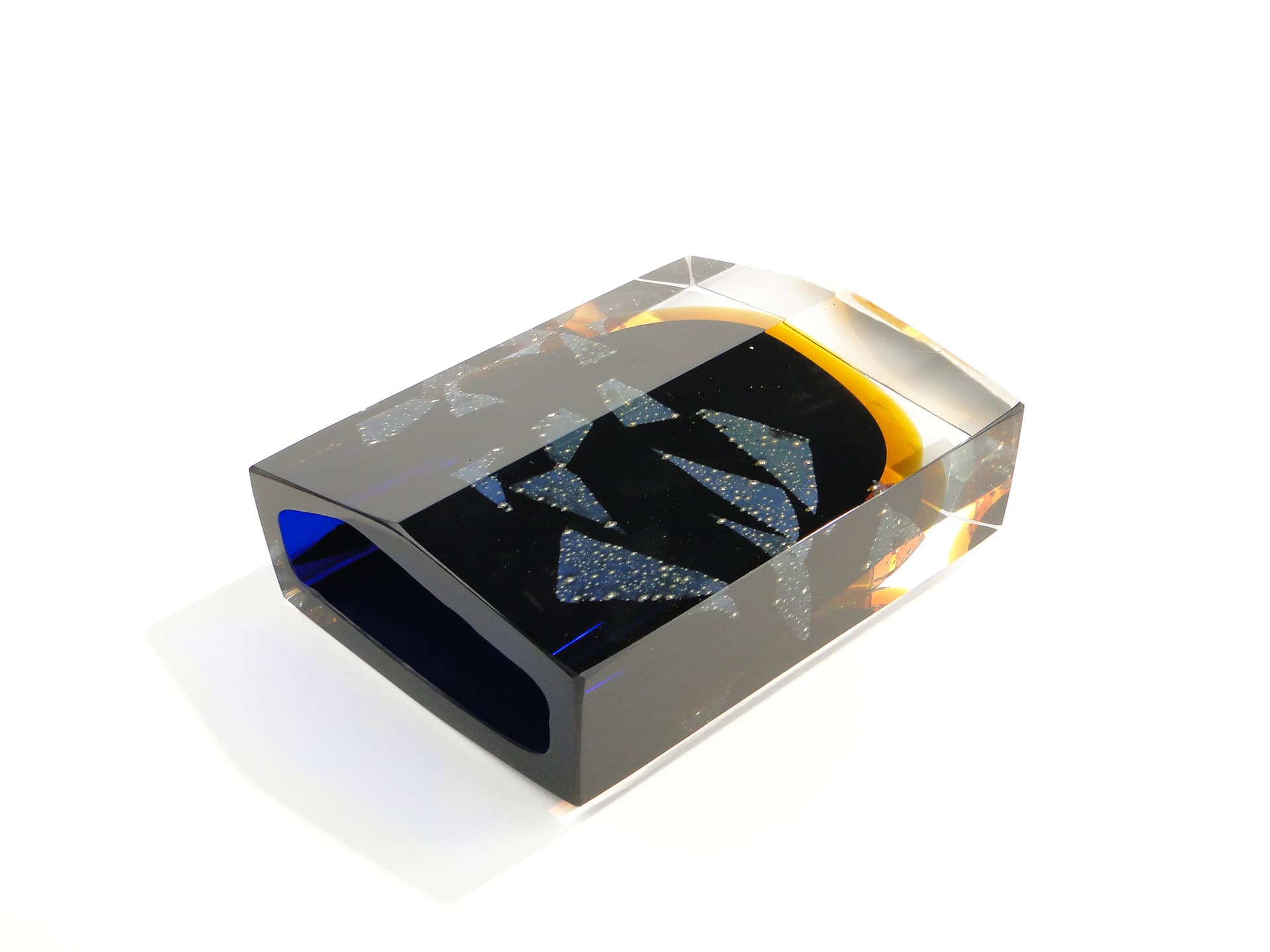 Wazon, fiolet, szkło, proj. P. Hlava, Czechy, lata 60. - 47488