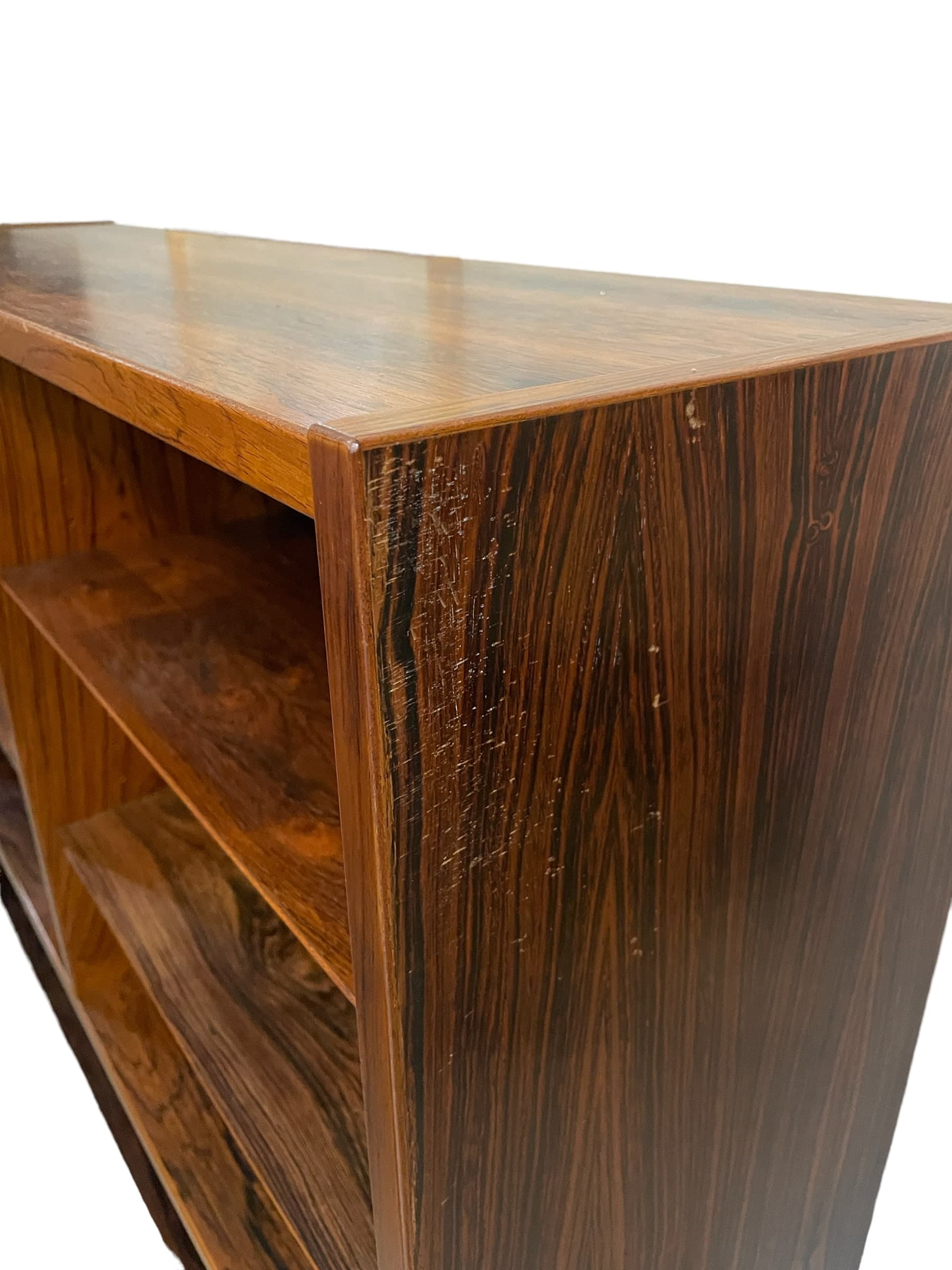 Regał z palisandru na chromowanych nóżkach, Dania, Lata 80 - 47899