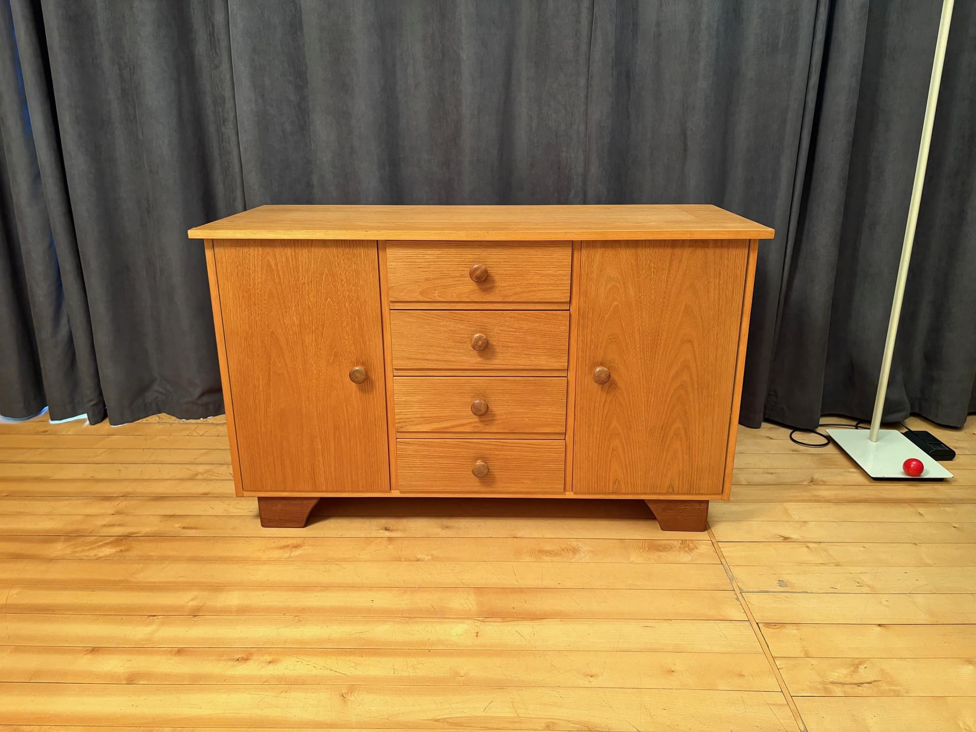 Sideboard, jasnobrązowy, buk, Niemcy, lata 60. - 79780