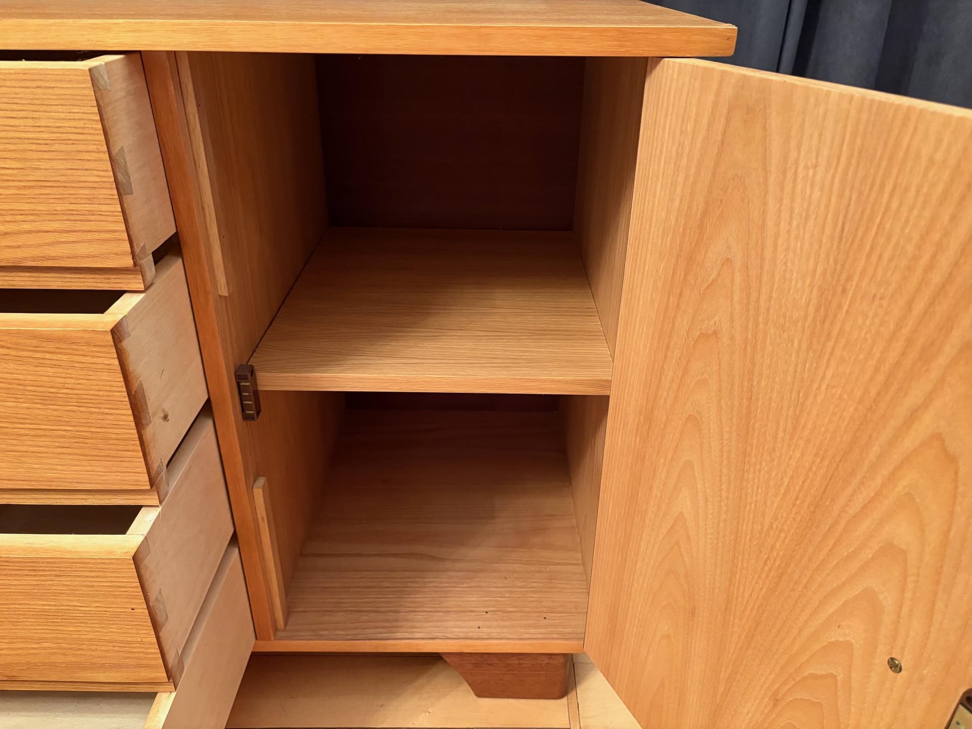 Sideboard, jasnobrązowy, buk, Niemcy, lata 60. - 79793