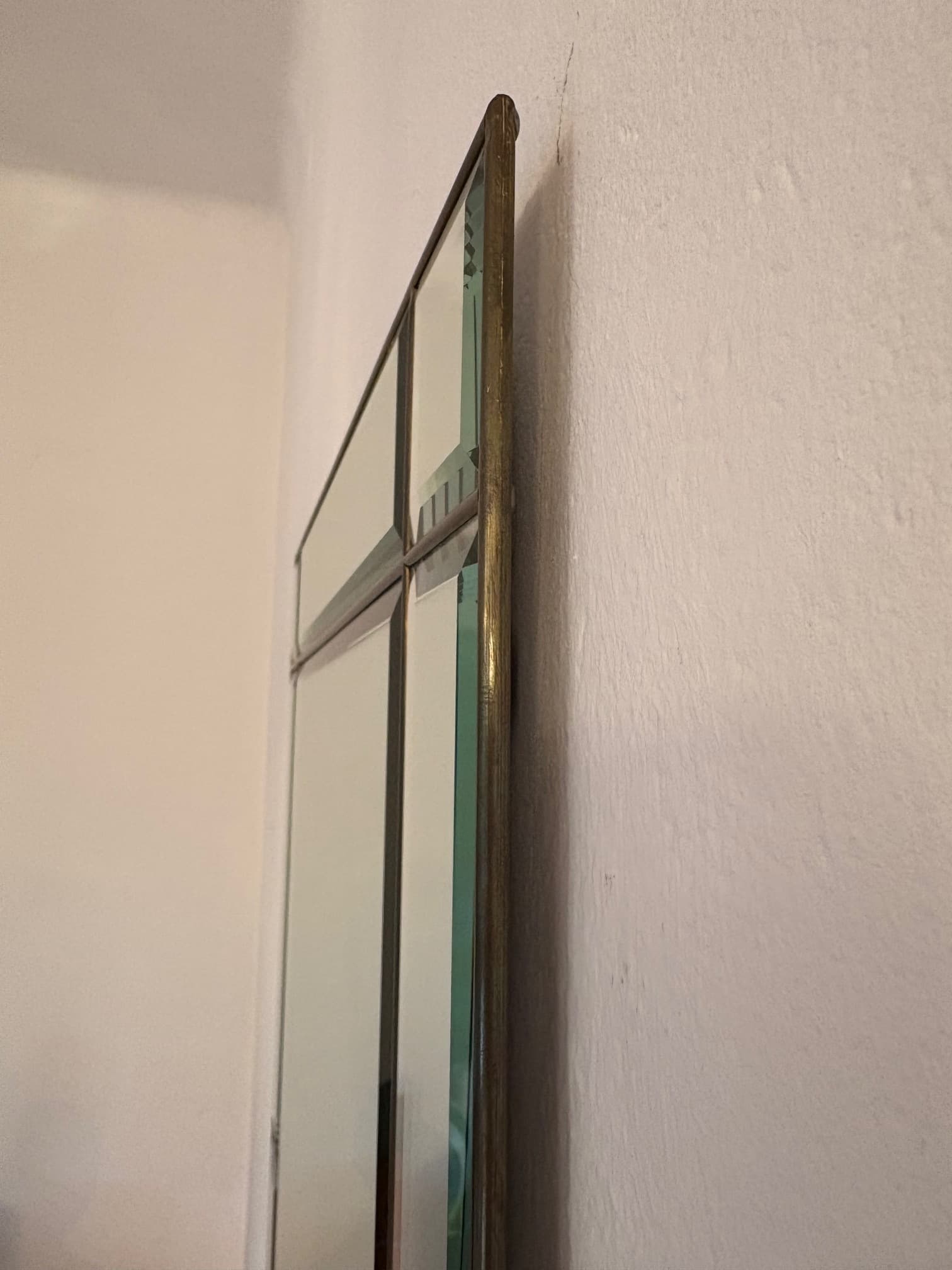 Lustro, kryształ srebrny, Włochy, lata 70. - 47935