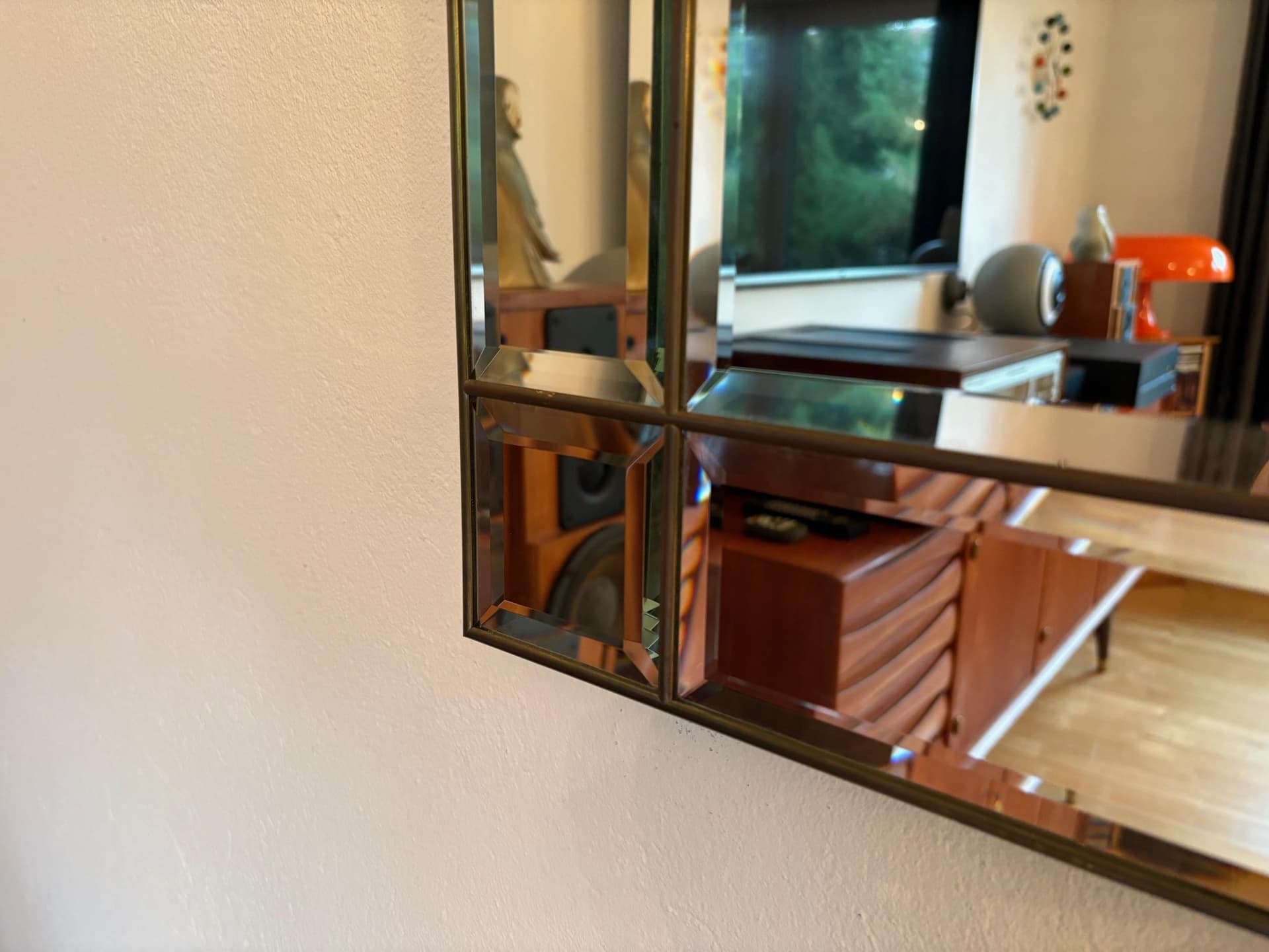 Lustro, kryształ srebrny, Włochy, lata 70. - 79774