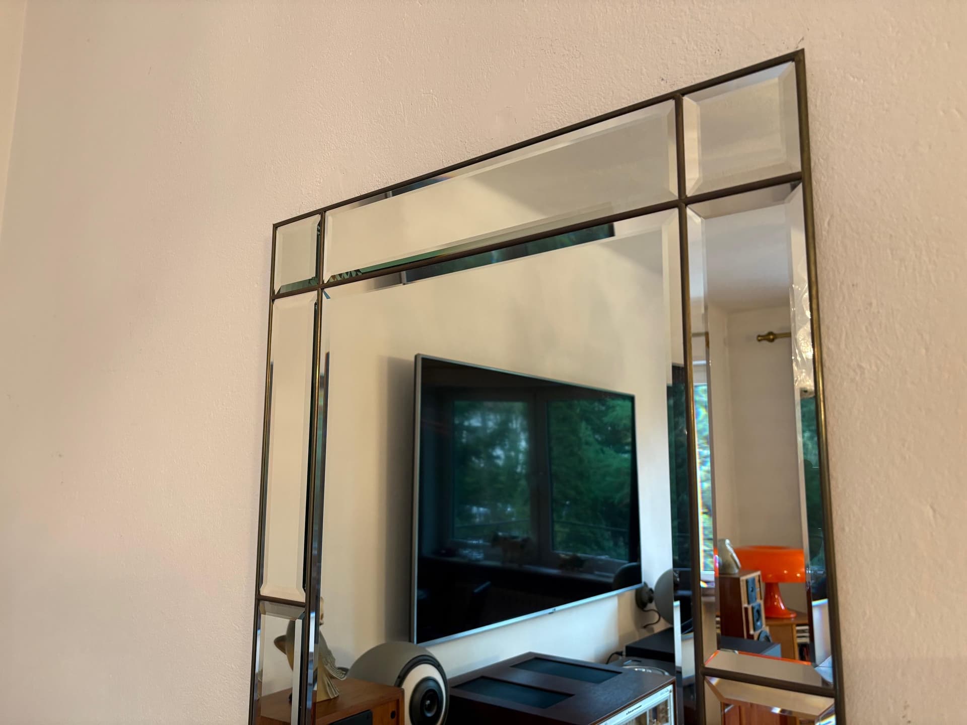 Lustro, kryształ srebrny, Włochy, lata 70. - 79777