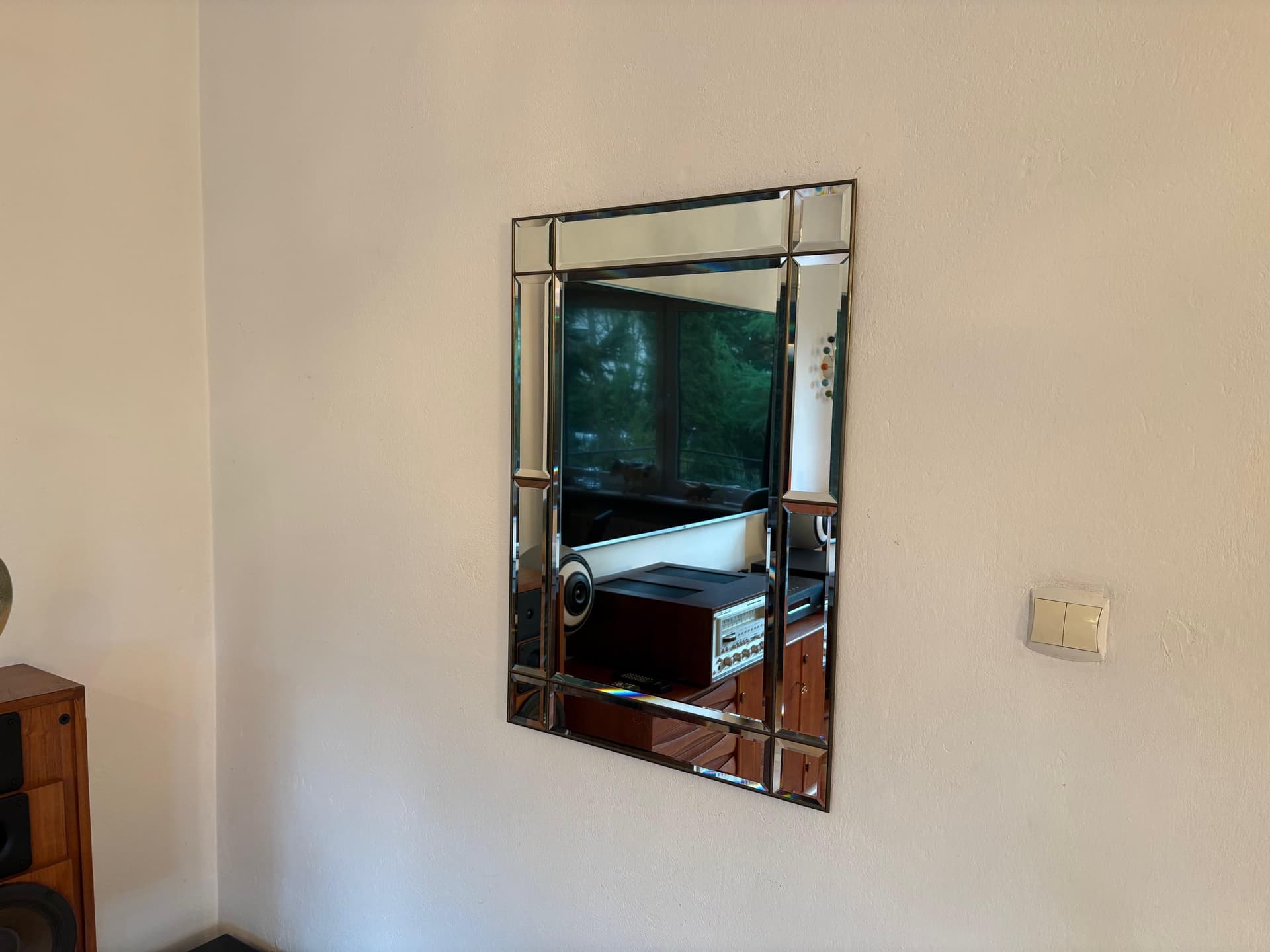 Lustro, kryształ srebrny, Włochy, lata 70. - 79773