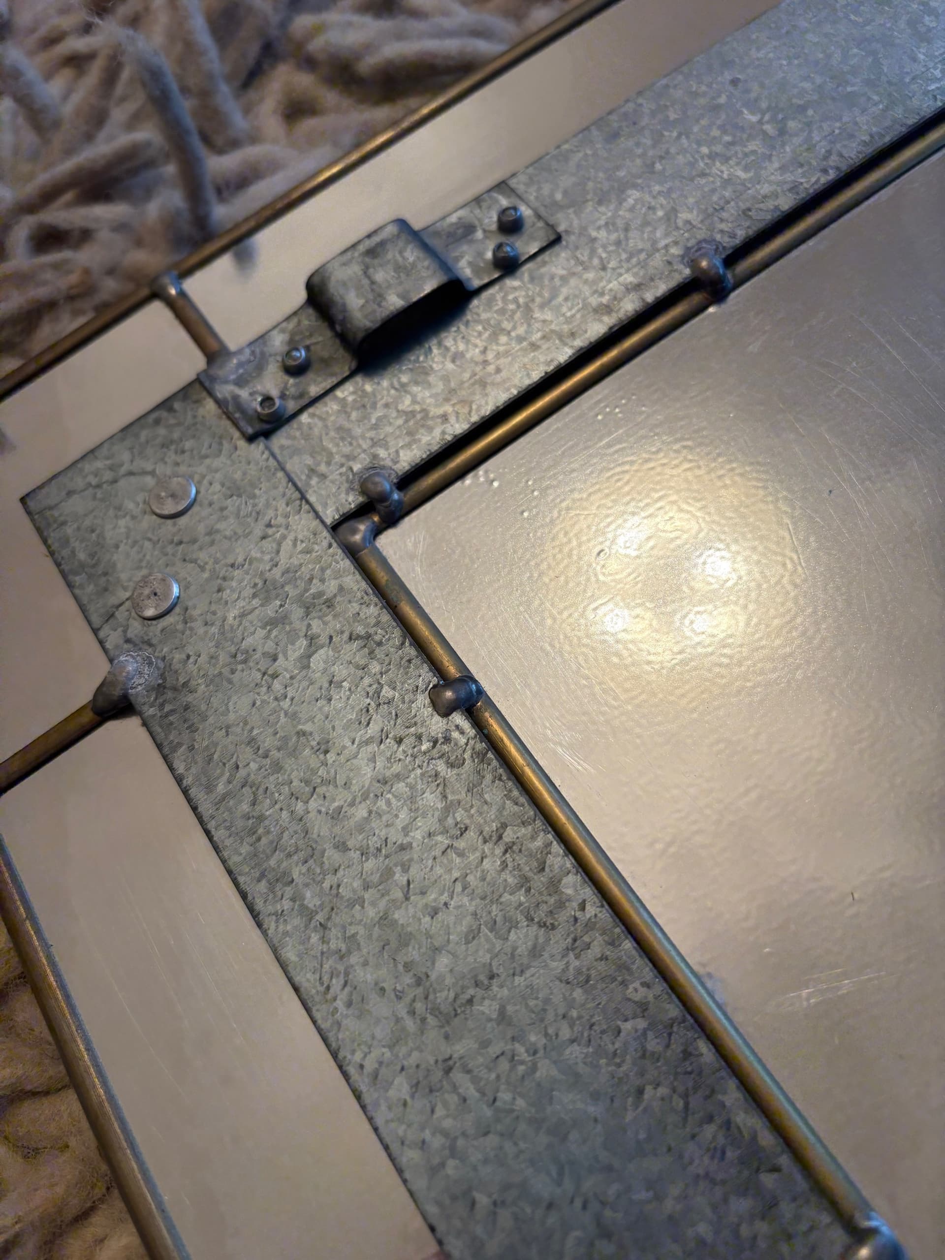 Lustro, kryształ srebrny, Włochy, lata 70. - 47931