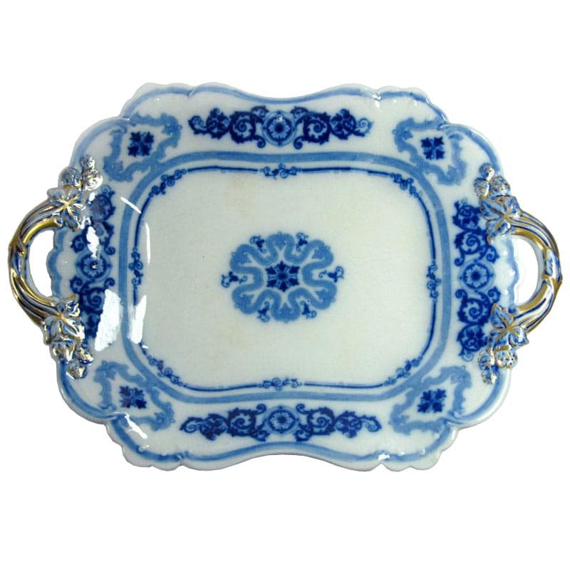 Biała ceramiczna patera dekoracyjna, Wielka Brytania, XIX w.