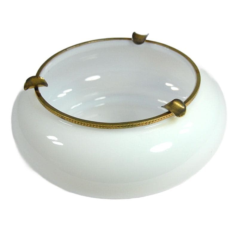 White Glass Ashtray, by V. Nason, Italy, 1950s - 4719