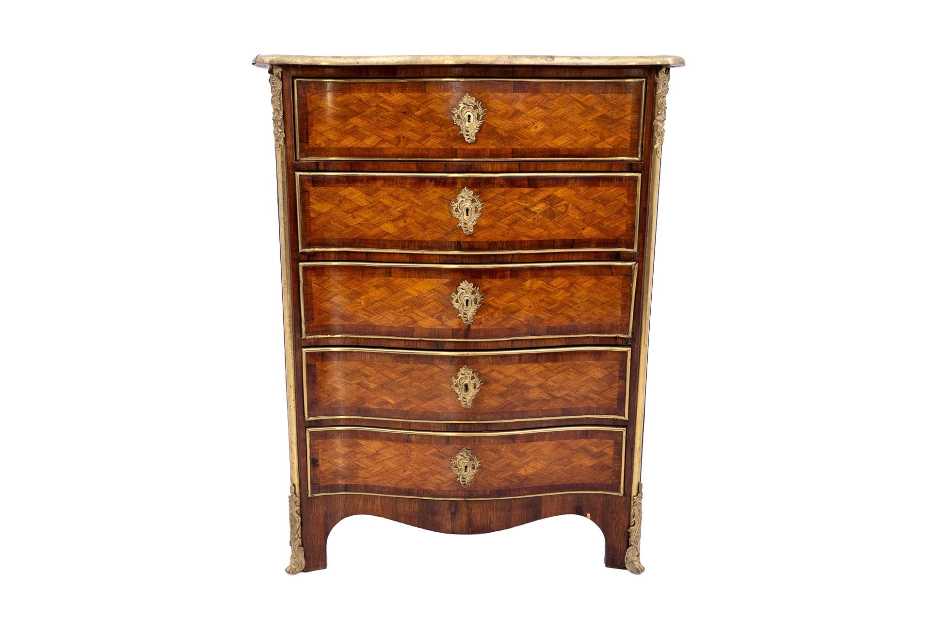 Orzechowa komoda, styl Ludwika XV, Francja, XIX w.