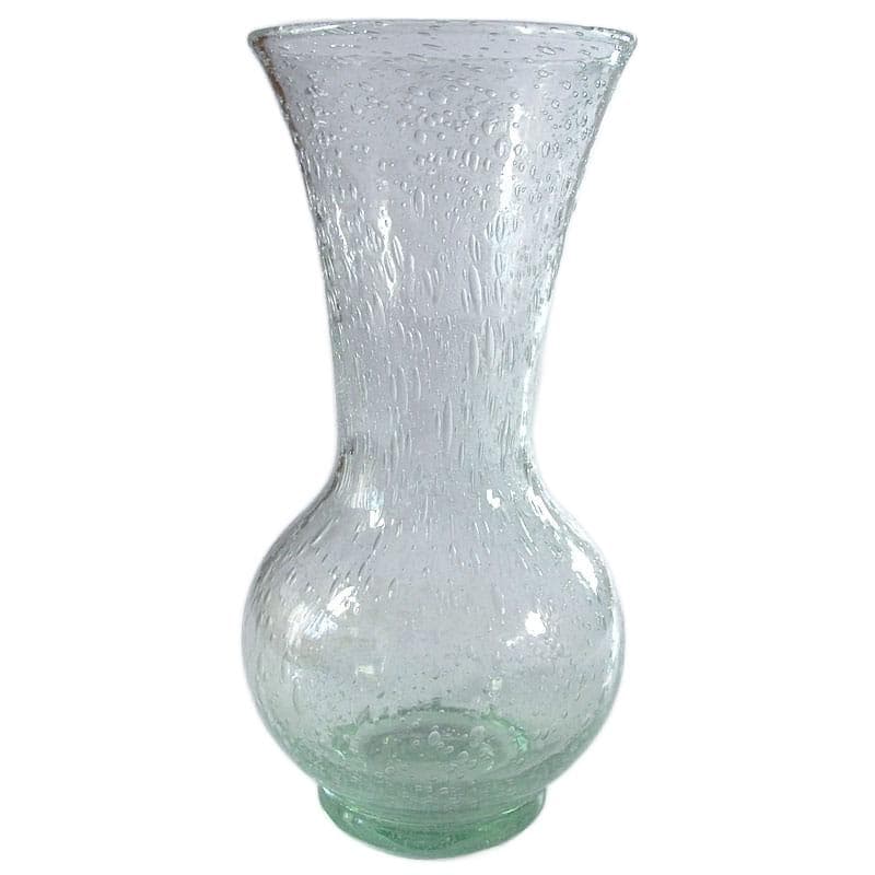 Zielony wazon ze szkła sodowego, La Verrerie de Biot, Francja, lata 70. - 4778