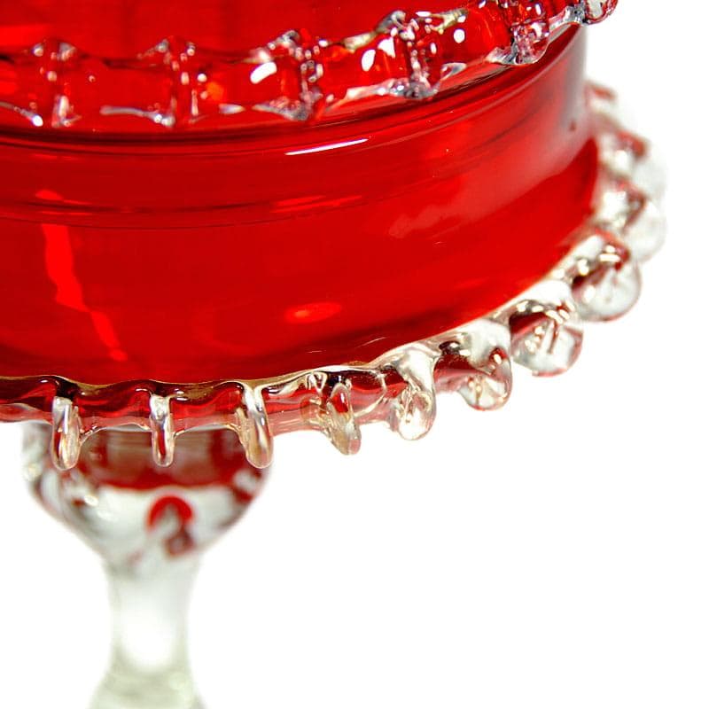 Czerwona bomboniera, Murano, Włochy, lata 70. - 4757